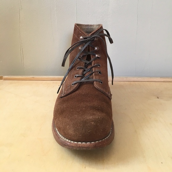 wolverine 1000 mile brown and gold suede lace up boots - size US 7.5 - Picture 4 of 10